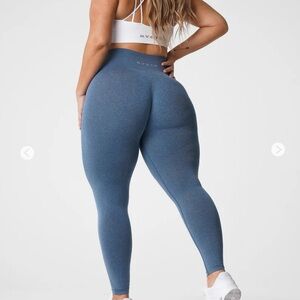 NVGTN Slate Blue Seamless Leggings